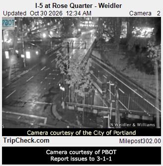 Public traffic camera image: I-5 at Rose Quarter - Weidler