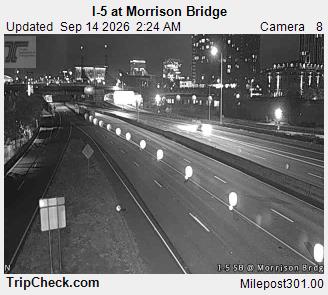 Public traffic camera image: I-5 at Morrison Bridge