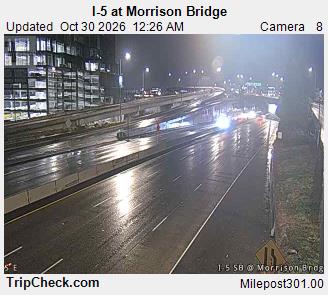 Public traffic camera image: I-5 at Morrison Bridge