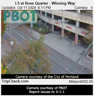 Public traffic camera image: I-5 at Rose Quarter - Winning Way